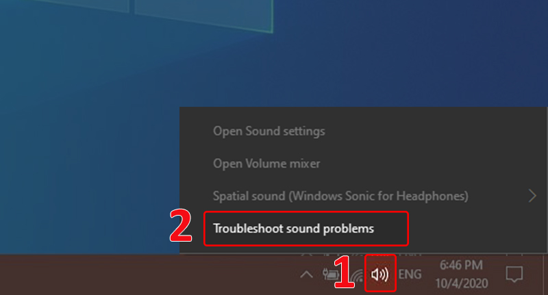 Khắc phục lỗi mất âm thanh sử dụng Windows Audio Troubleshooter