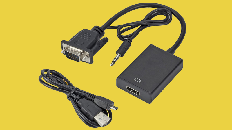 Bộ chuyển tín hiệu HDMI - VGA có thể giúp bạn kết nối giữa máy tính và tivi