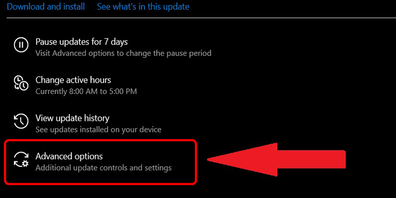 Tắt một số tùy chọn của Windows Update