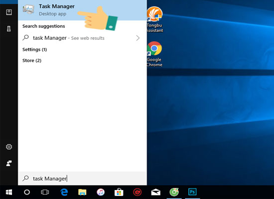 Chọn vào Task Manager để mở lên