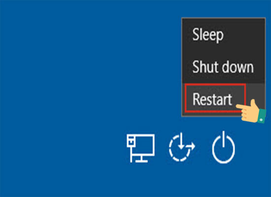 chọn Restart