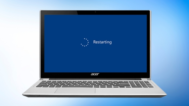 Khởi động lại máy tính để khắc phục lỗi không nhận USB Boot