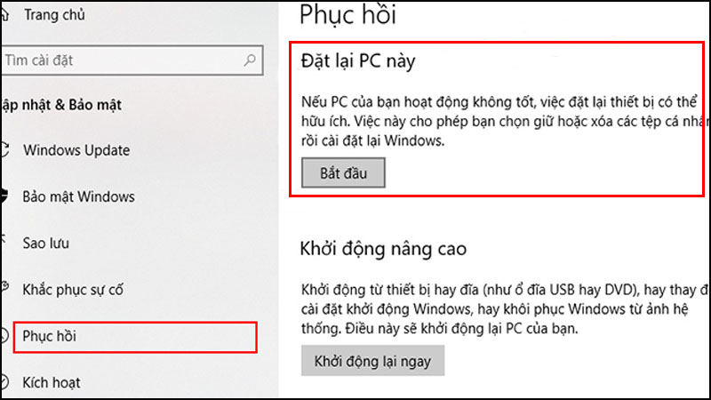 4 cách reset máy tính Windows về trạng thái ban đầu đơn giản, hiệu quả - Thegioididong.com