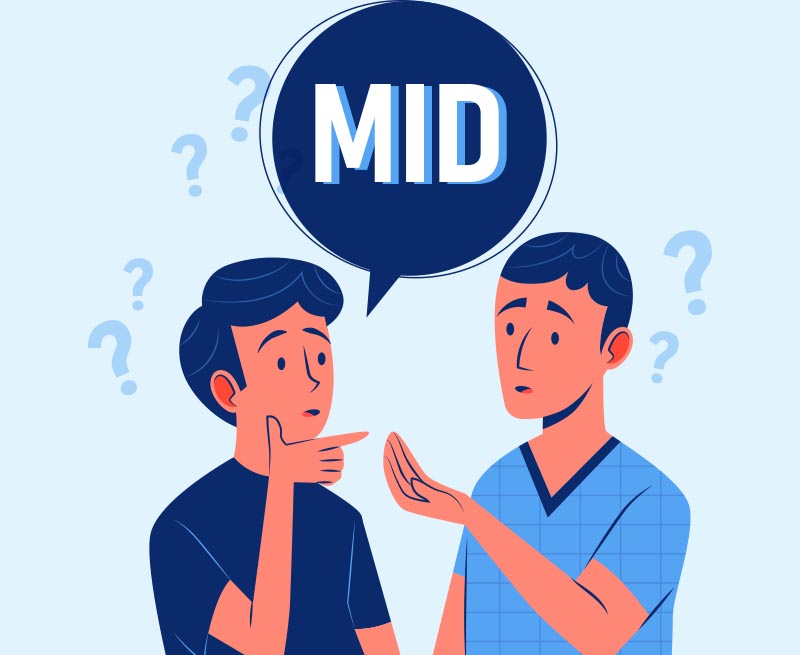 MID là hàm được sử dụng để trích dữ liệu ở giữa của một chuỗi, hay một ký tự nào đó