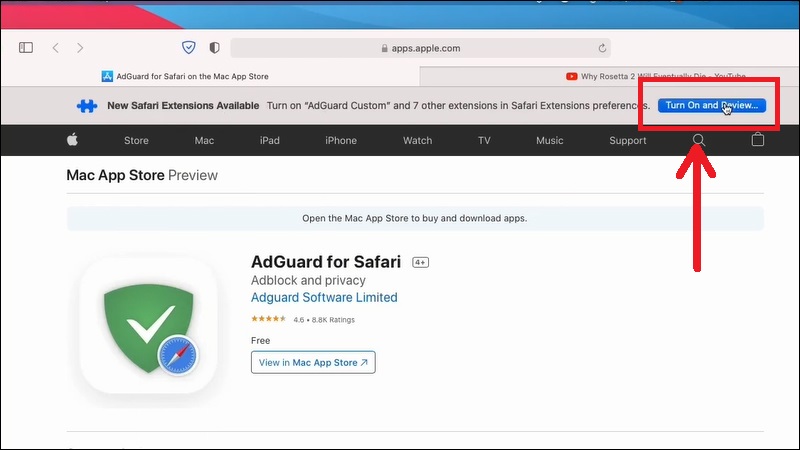 Nhấn Turn On and Review&hellip;