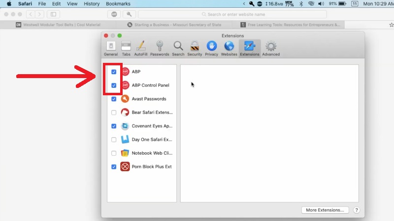 Chọn c&aacute;c đề nghị của Adblock Plus (ABP)