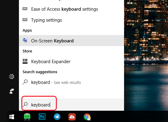 C&aacute;ch k&iacute;ch hoạt b&agrave;n ph&iacute;m ảo tr&ecirc;n laptop Windows 10