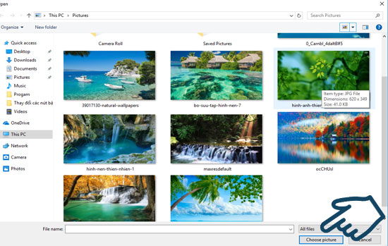 Chọn ảnh mà bạn cần thay đổi