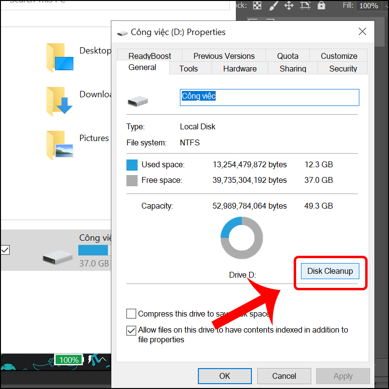 Sử dụng Disk Cleanup