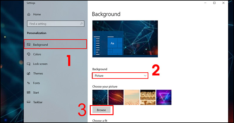 Hướng dẫn cách đổi hình nền trên laptop win 10 đơn giản và nhanh chóng cho màn hình đẹp hơn