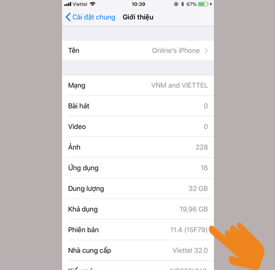 Kết quả sau khi cập nhật