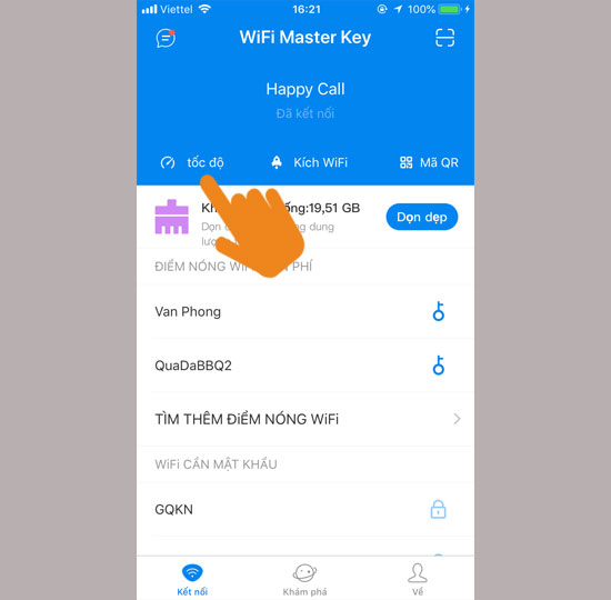 Chọn vào kiểm tra tốc độ