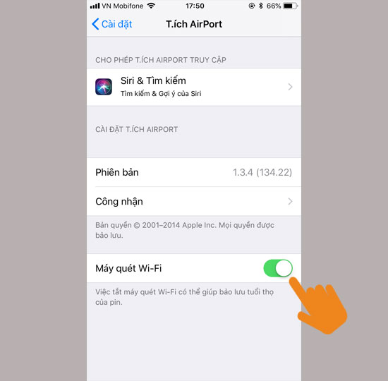 ​Bật máy quét wifi