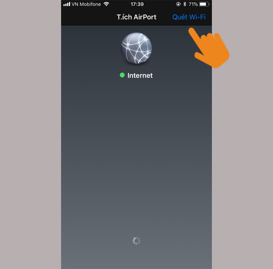 ​Mở ứng dụng chọn quét wifi