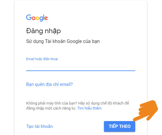 ​Đăng nhập tài khoản gmail trên máy tính