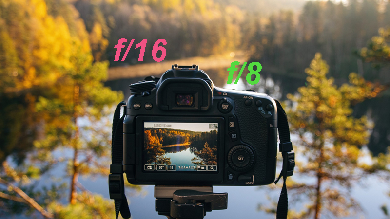 Bạn nên sử dụng ống kính khẩu độ f/8 hoặc f/16 để chụp ảnh phong cảnh
