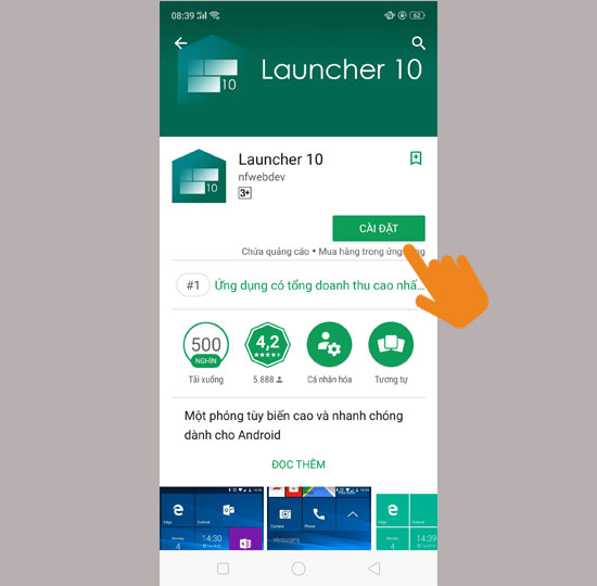 Giao diện Windows Phone 10 trên Android - Thegioididong.com
