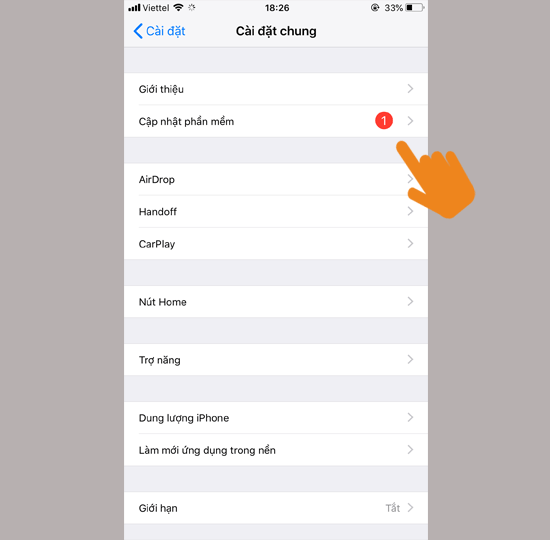 ​Cập nhật phần mềm