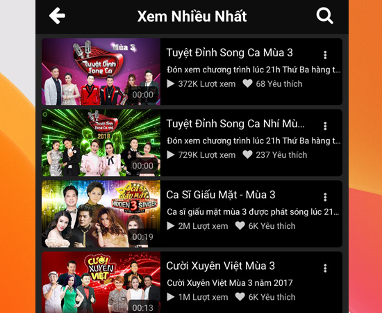 Bước 5: Xem các chương trình bạn yêu thích.