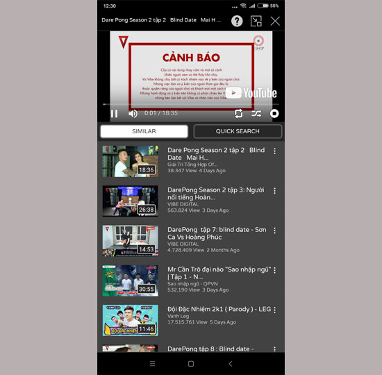 Video phát mà không cần đăng nhập