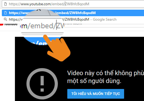 Thay thế hàng chữ trên thành embed 