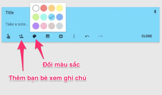 Đổi màu sắc cho ghi chú