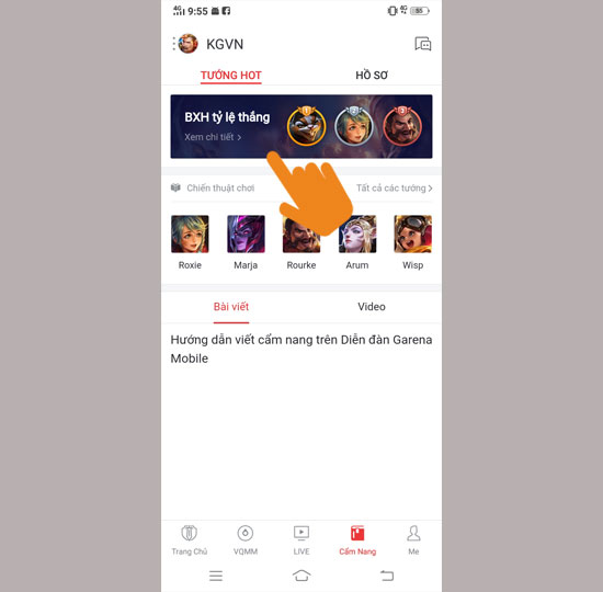 Chọn cẩm nang cho tướng