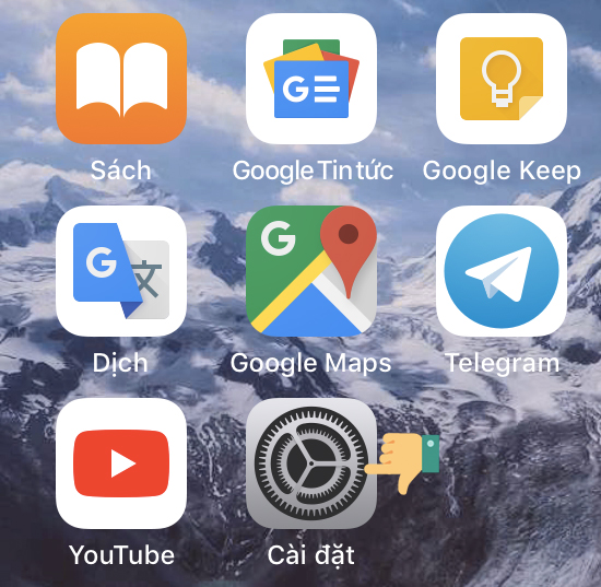 chọn c&agrave;i đặt