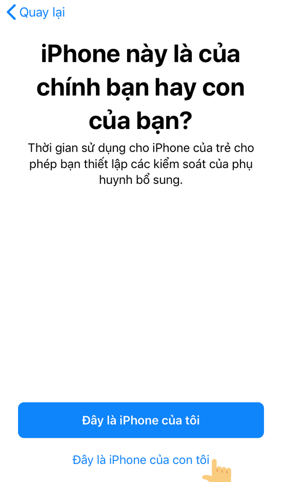 Chọn v&agrave;o mục iphone của con t&ocirc;i