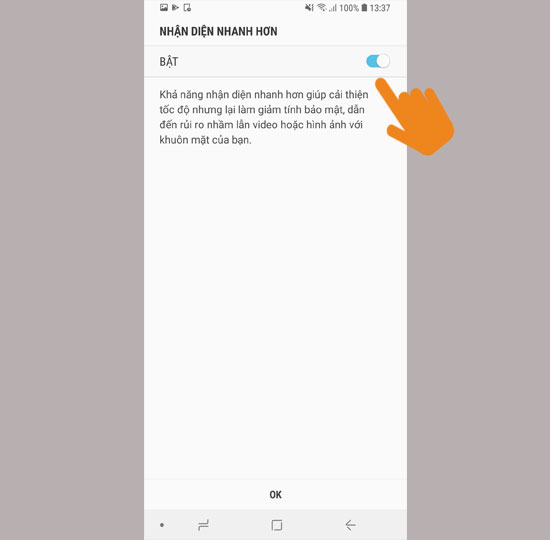 Khả năng nhận dạng nhanh giúp máy mở khóa nhanh chóng