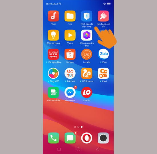 Mở ứng dụng tr&igrave;nh quản l&yacute; điện thoại (Phone Manager)