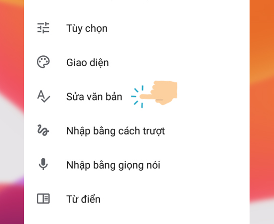 Bước 5: Bây giờ bạn hãy chọn Sửa văn bản.