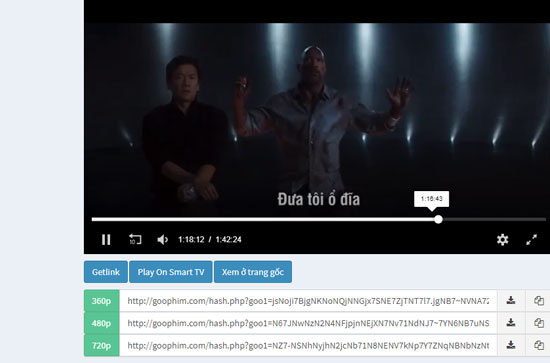 Tải phim dưới nhiều lựa chọn định dạng
