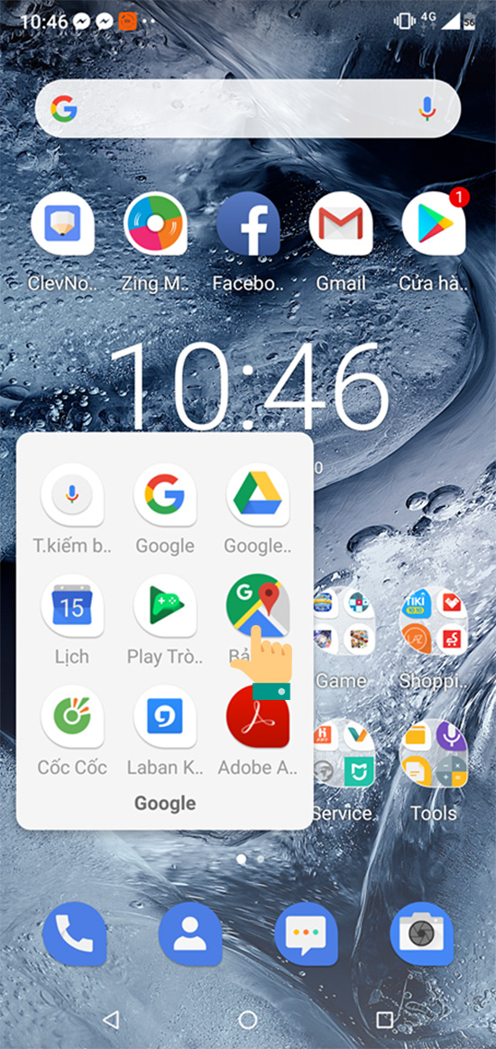 Mở ứng dụng Google Map