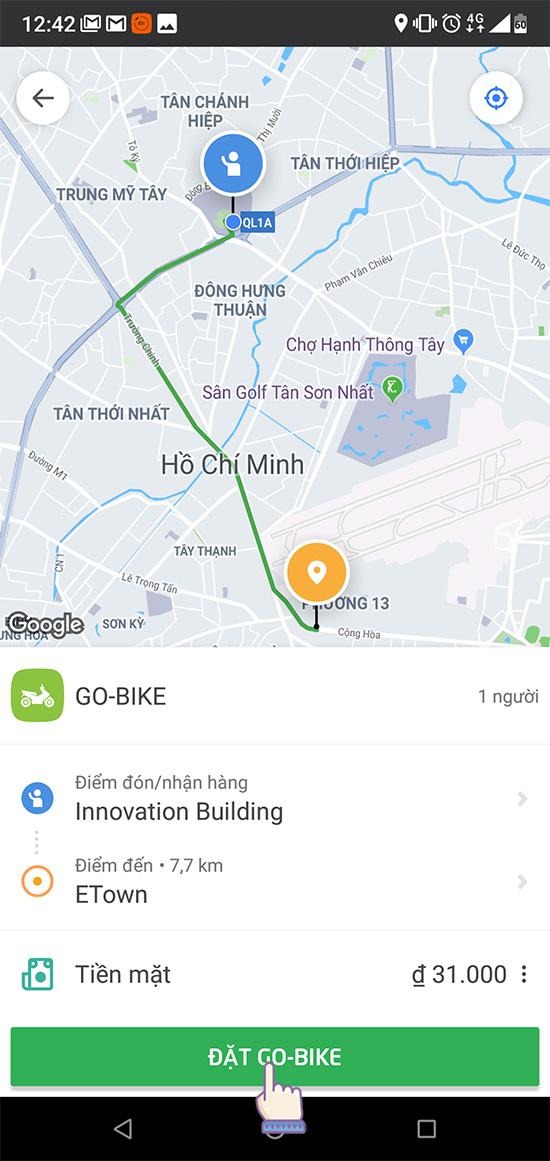 KIểm tra thông tin và chọn 