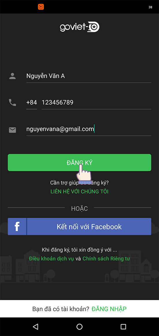 Chọn vào ô 