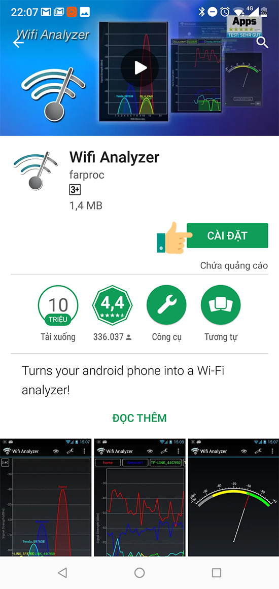 Download Wifi Analyzer trên CH Play