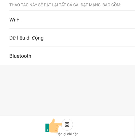 đặt lại cài đặt