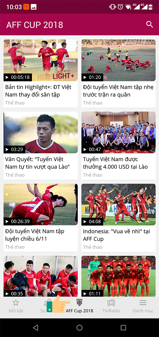 Chọn AFF Cup để xem những Clip mới nhất về giải AFF Cup