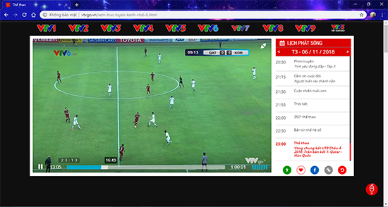 Xem kênh truyển hình VTV6 trên Website VTV Go