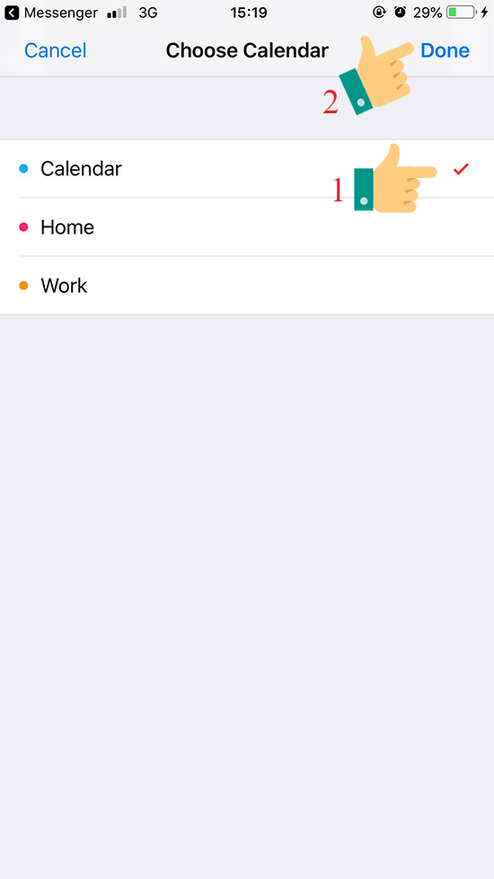 Các bạn chọn Calendar và sau đó chọn 