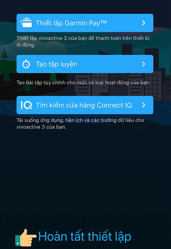 ho&agrave;n tất thiết lập