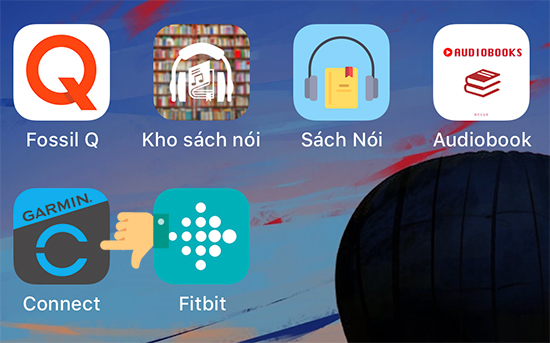 chạy ứng dụng garmin