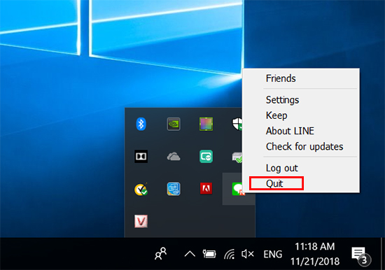 Đ&oacute;ng ứng dụng nền kh&ocirc;ng cần thiết.