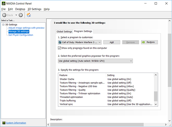 Điều chỉnh c&agrave;i đặt Texture v&agrave; Shader
