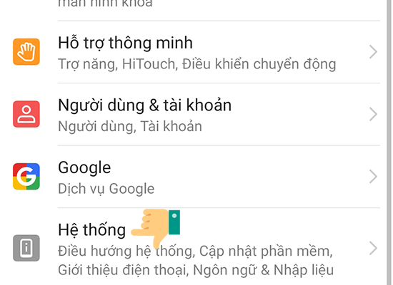 chọn hệ thống
