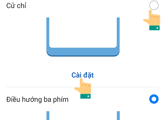 chọn cử chỉ