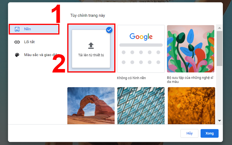 Đổi hình nền cho Google Chrome đổi ảnh nền New Tab đơn giản 