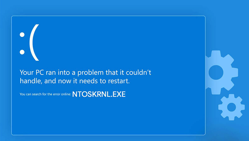 Lỗi do Ntoskrnl.exe gây nên cho máy tính
