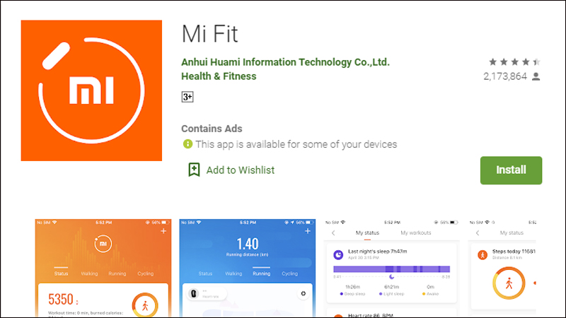 Tải ứng dụng Mi Fit cho điện thoại